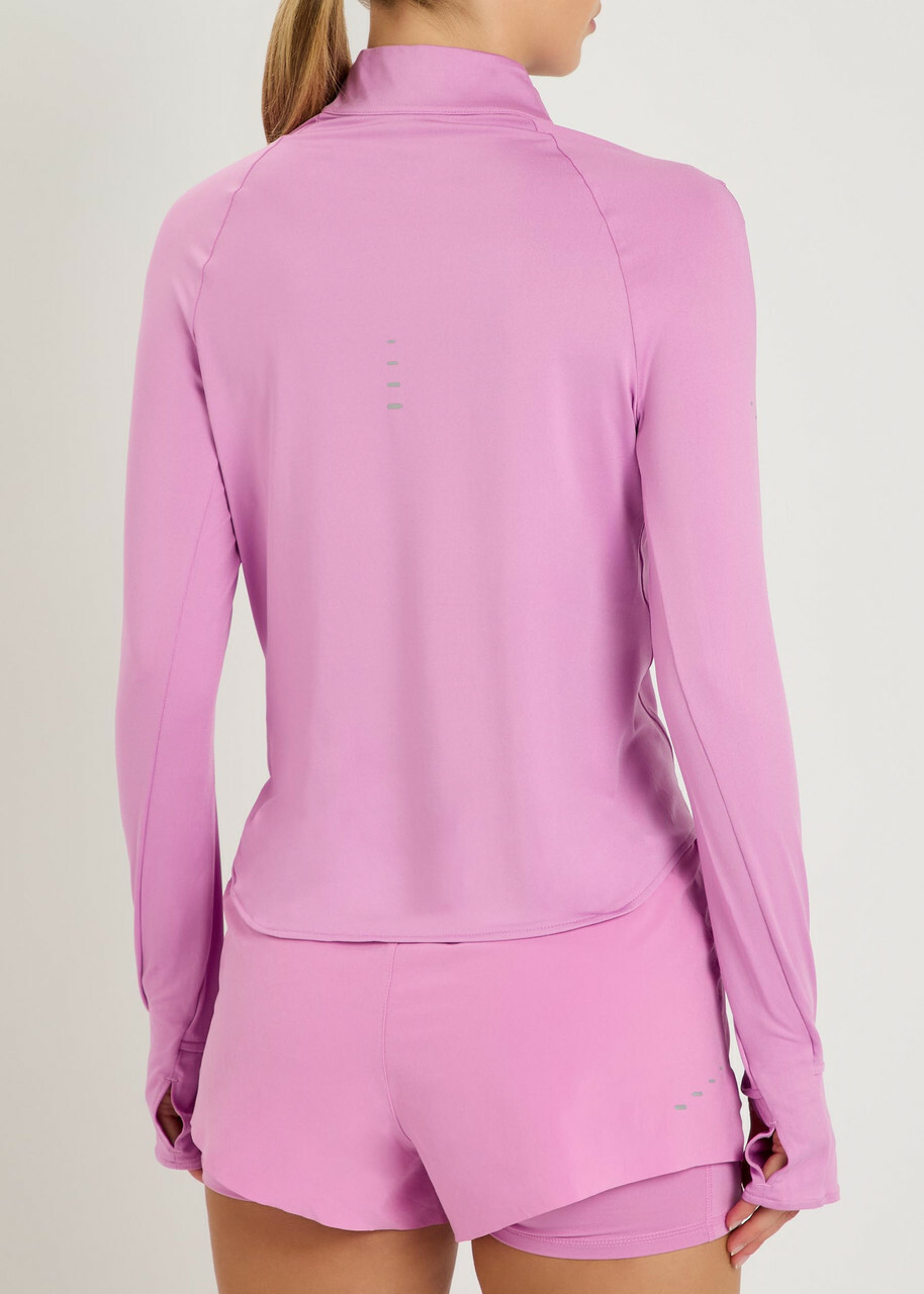 Nike Swift Dri-fit UV Half-zip Stretch-jersey Running top Pink