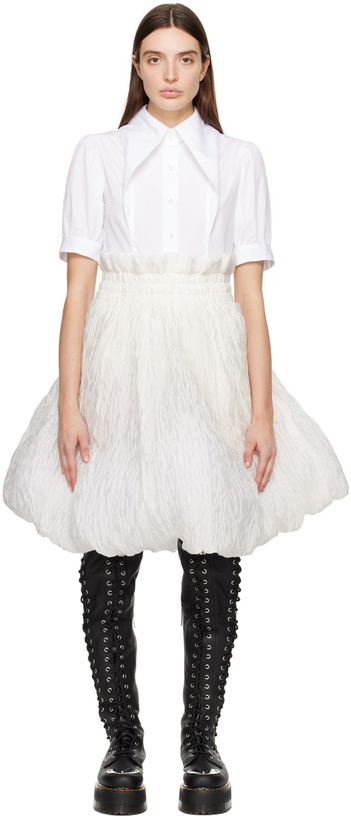 Photo: Noir Kei Ninomiya Off-White Bubble Hem Midi Skirt