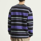 BEAMS Men's Multi Stripe Long Sleeve T-Shirt in Black