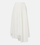 Plan C Plissé asymmetric muslin maxi skirt