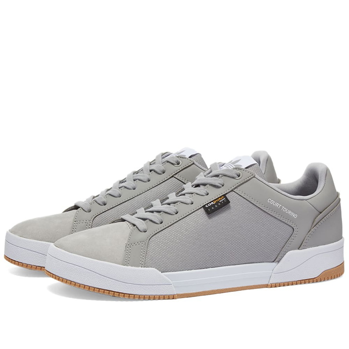 Photo: Adidas Men's Court Tourino Sneakers in Solid Grey/White