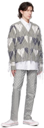 Charles Jeffrey Loverboy Gray Guddle Cardigan