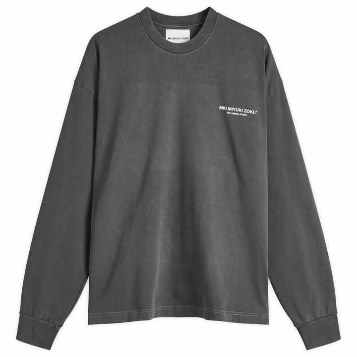 Photo: MKI Men's Design Studio Long Sleeve T-Shirt in Pigment Black