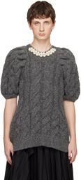 Simone Rocha SSENSE Exclusive Gray Puff Sweater