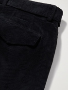 OFFICINE GÉNÉRALE - Owen Tapered Belted Cotton-Blend Corduroy Trousers - Blue