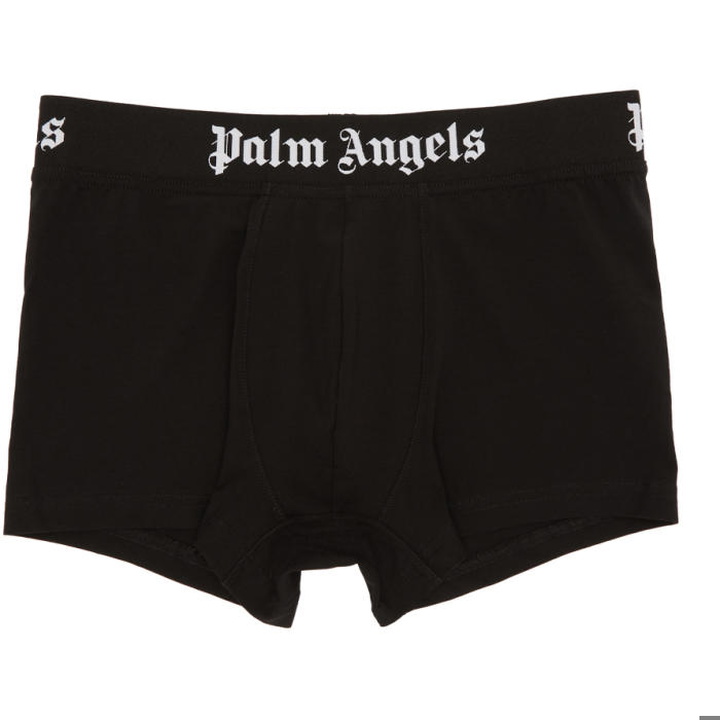 Photo: Palm Angels Black Logo Boxer Briefs 