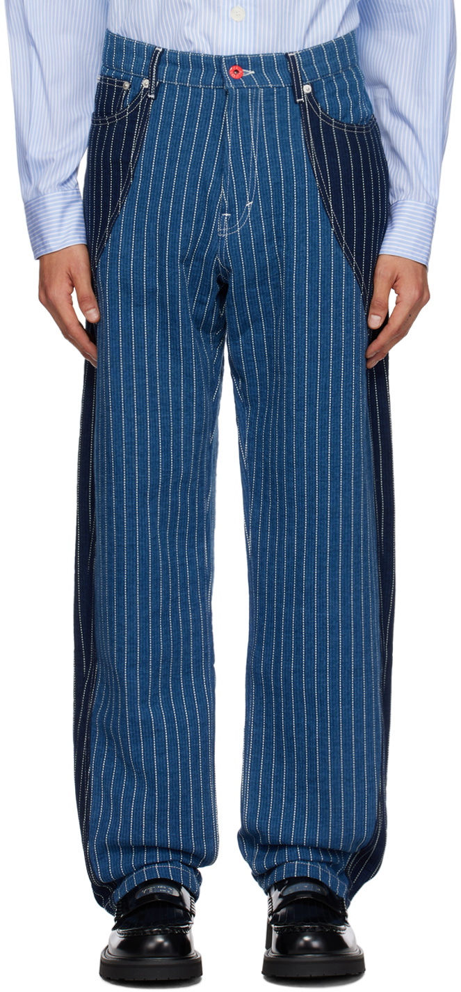 Kenzo Blue Kenzo Paris Paneled Jeans Kenzo