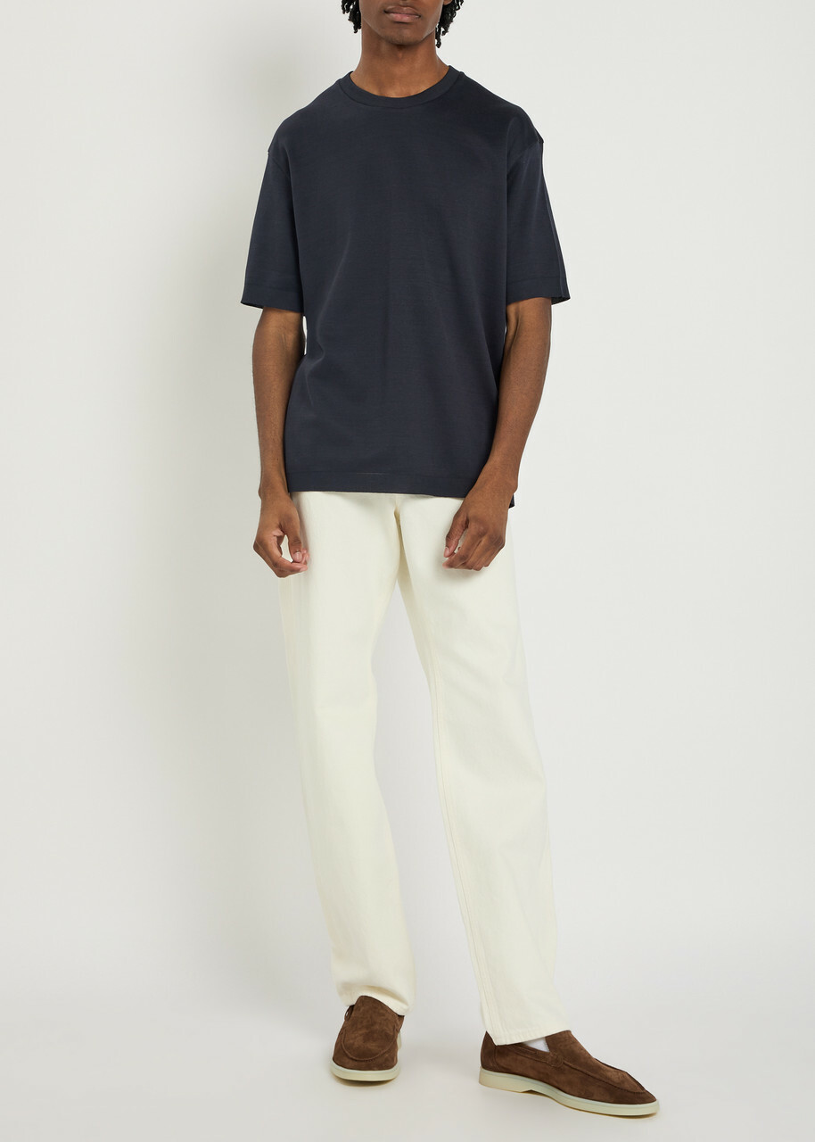 Herno Fine Cotton-knit T-shirt Navy