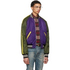 Gucci Purple Needlepoint Pony Bomber Jacket