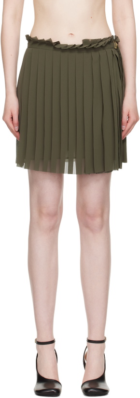 Photo: AMI Paris Khaki Pleated Miniskirt