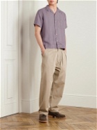 Oliver Spencer - Camp-Collar Linen Shirt - Purple