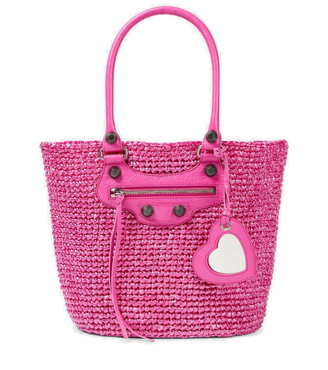 かごバッグ BALENCIAGA LE CITY MEDIUM BASKET BAG IN RAFFIA Balenciaga Le Cagole Medium raffia tote bag Balenciaga