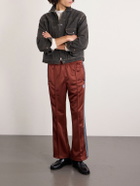 Needles - Bootcut Logo-Embroidered Striped Jersey Sweatpants - Red