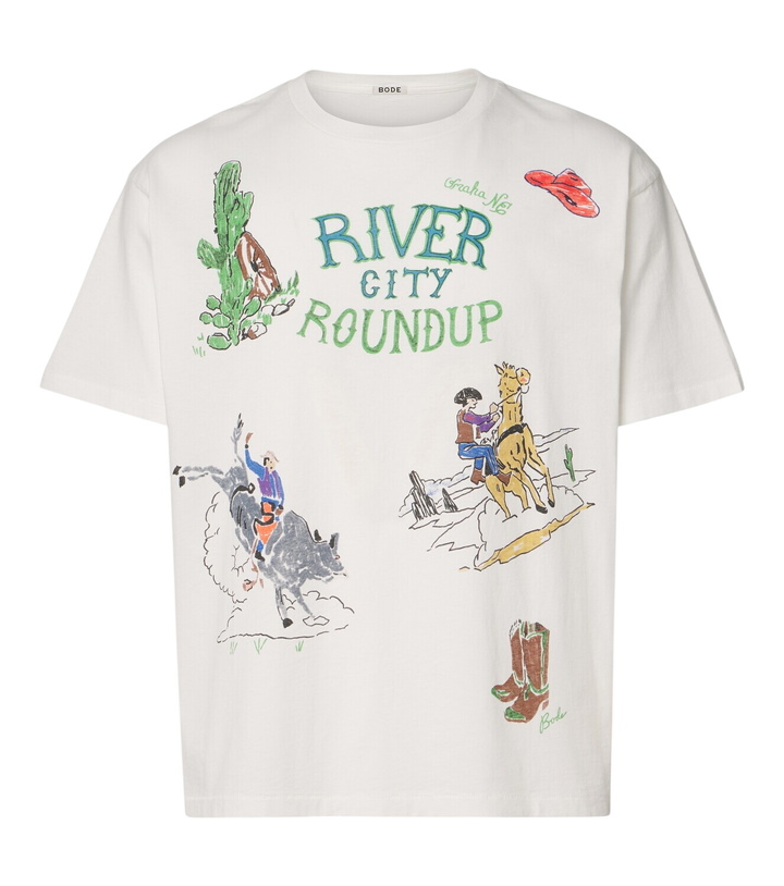 Photo: Bode Printed cotton jersey T-shirt