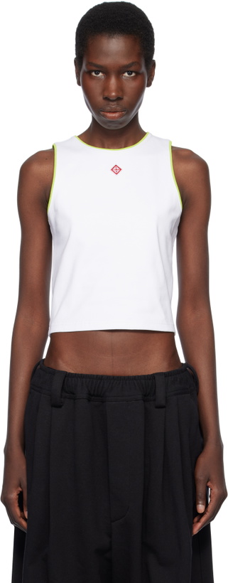 Photo: Casablanca White Diamond Logo Tank Top