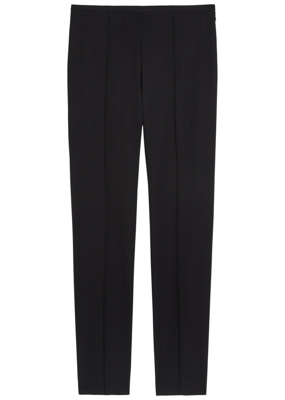 Photo: Another Tomorrow Slim-leg Stretch-wool Trousers Black