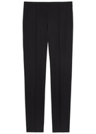 Another Tomorrow Slim-leg Stretch-wool Trousers Black