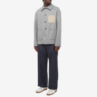 Loewe Men's Wool Workwear Jacket in Grey Melange