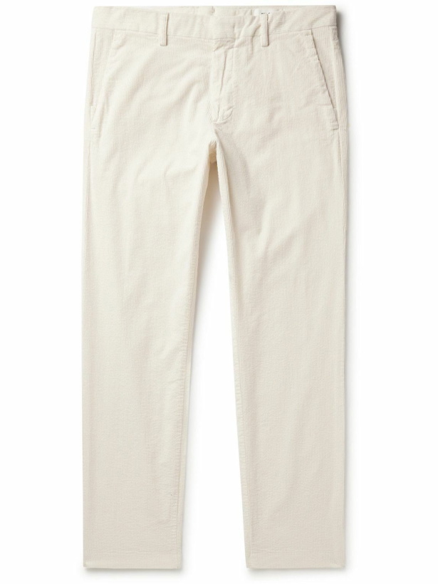 Photo: NN07 - Theo 1322 Straight-Leg Organic Cotton-Blend Corduroy Trousers - White