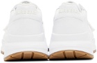 Burberry White Perforated Low-Top Sneakers