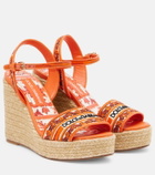 Dolce&Gabbana Floral embroidered espadrille wedges