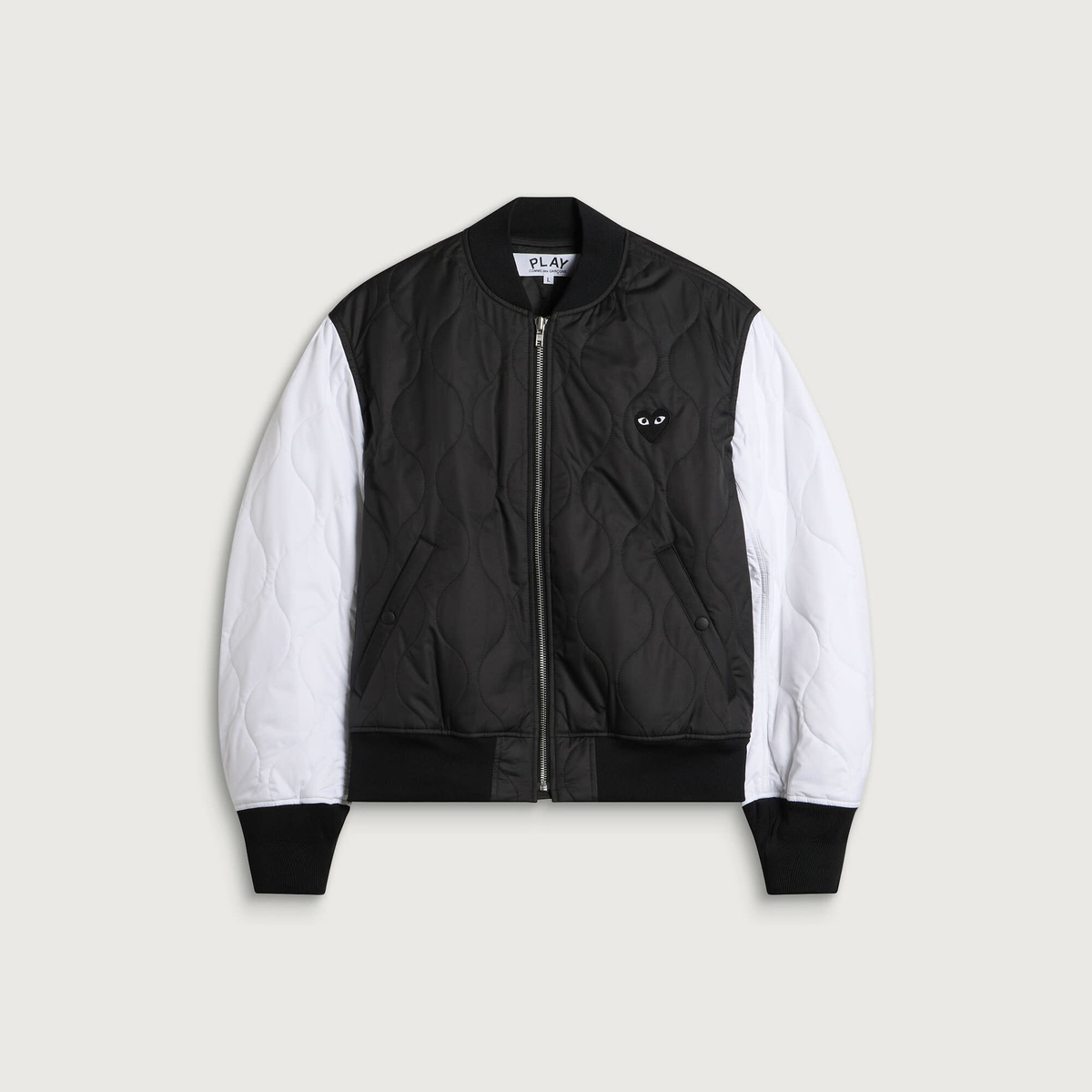 Comme des Garçons Play Black Heart Bomber Jacket in Black/White