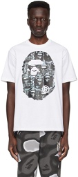 BAPE White Ape Head Graffiti Big Ape T-Shirt