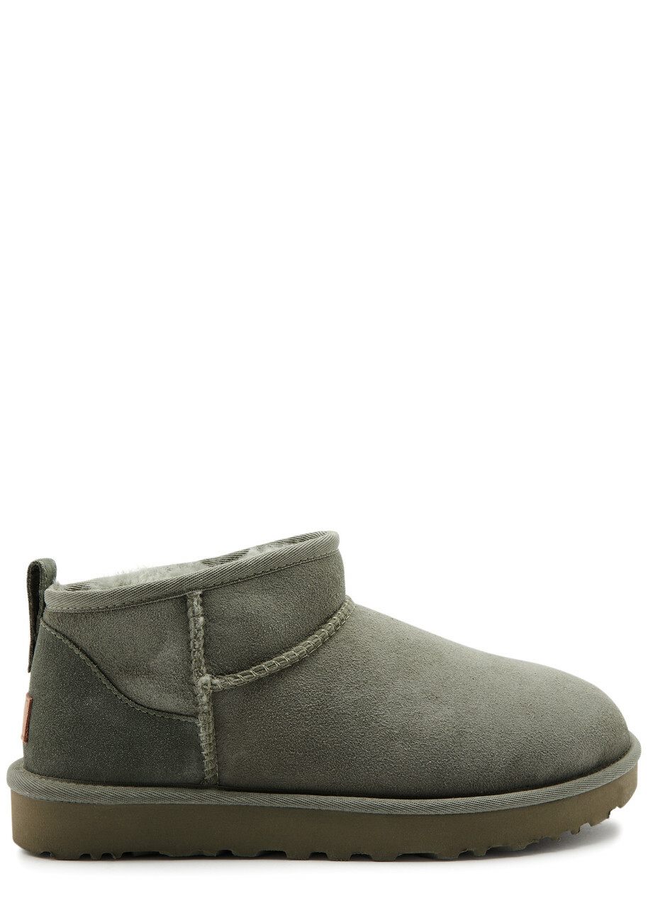 Ugg Classic Ultra Mini Suede Ankle Boots Green