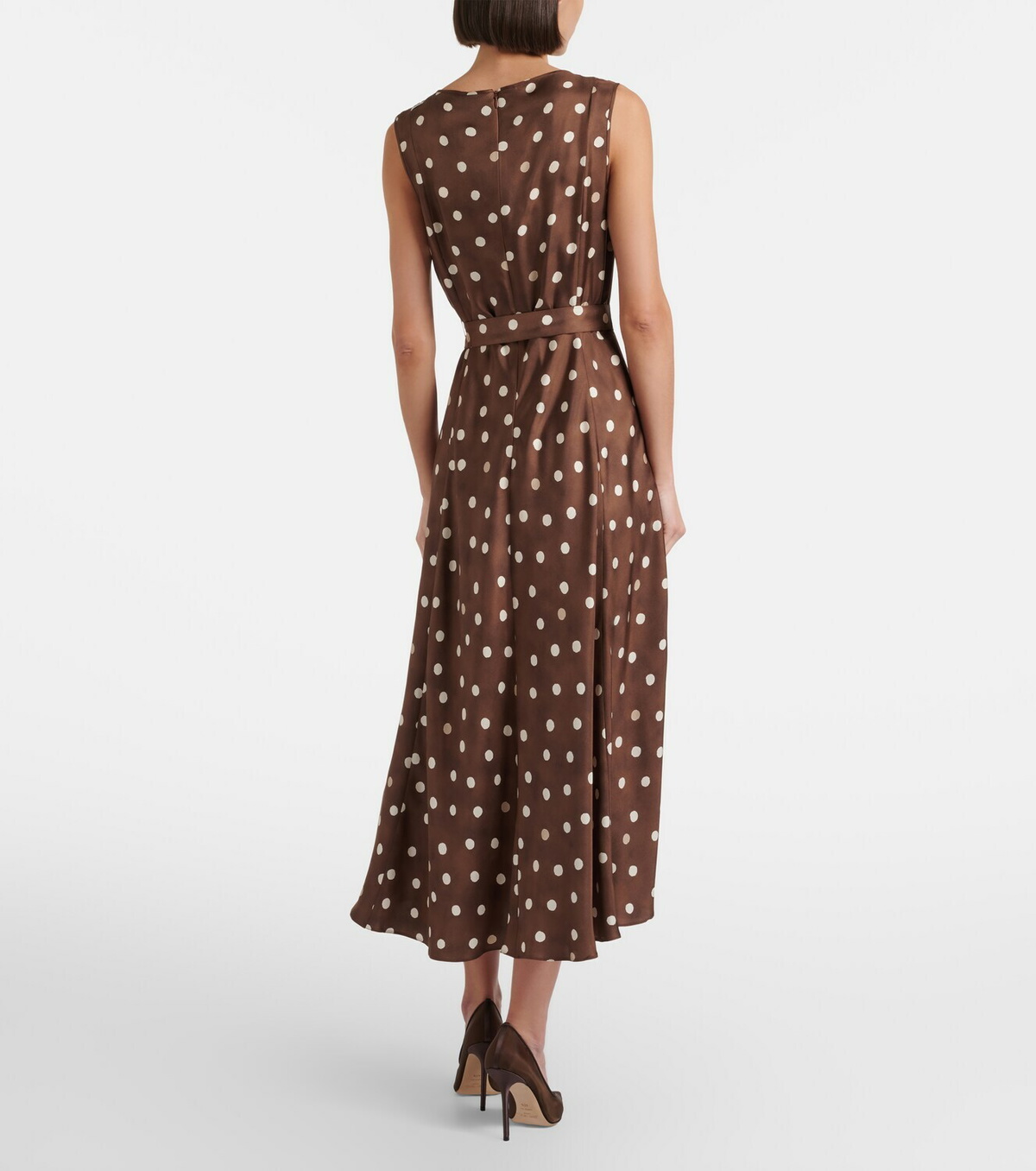 'S Max Mara Martina polka-dot silk midi dress