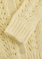 Kitri Matilda Pointelle-knit Cardigan Yellow