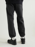 Snow Peak - Tapered Mélange Cotton-Jersey Sweatpants - Black
