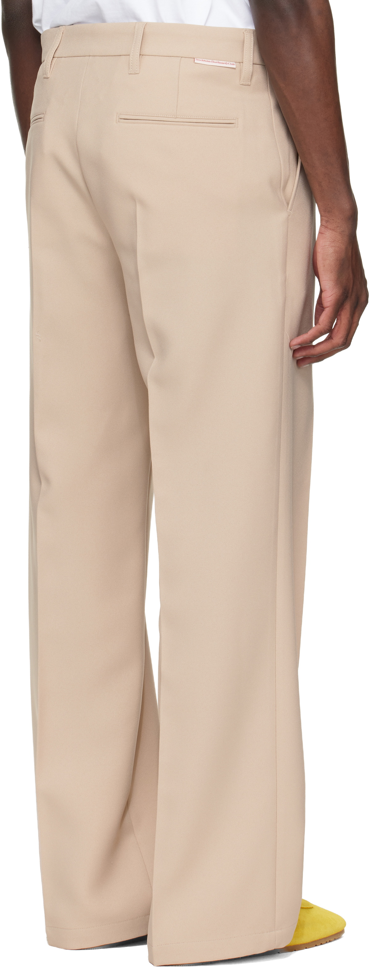 Stockholm (Surfboard) Club Beige Tailored Bootcut Trousers