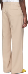 Stockholm (Surfboard) Club Beige Tailored Bootcut Trousers