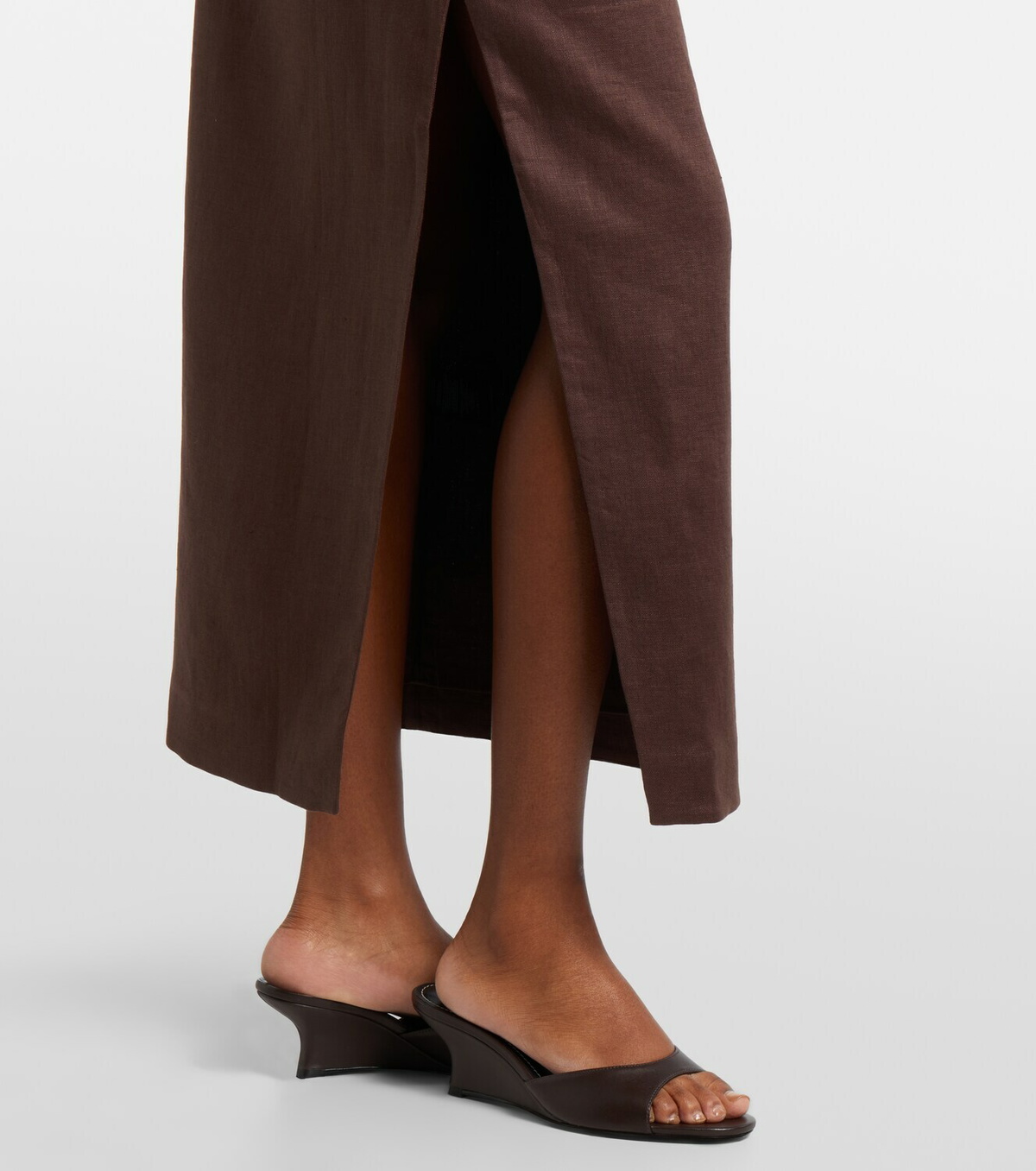 SIR Linen midi skirt