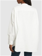 THEORY - Collarless Cotton Poplin Shirt
