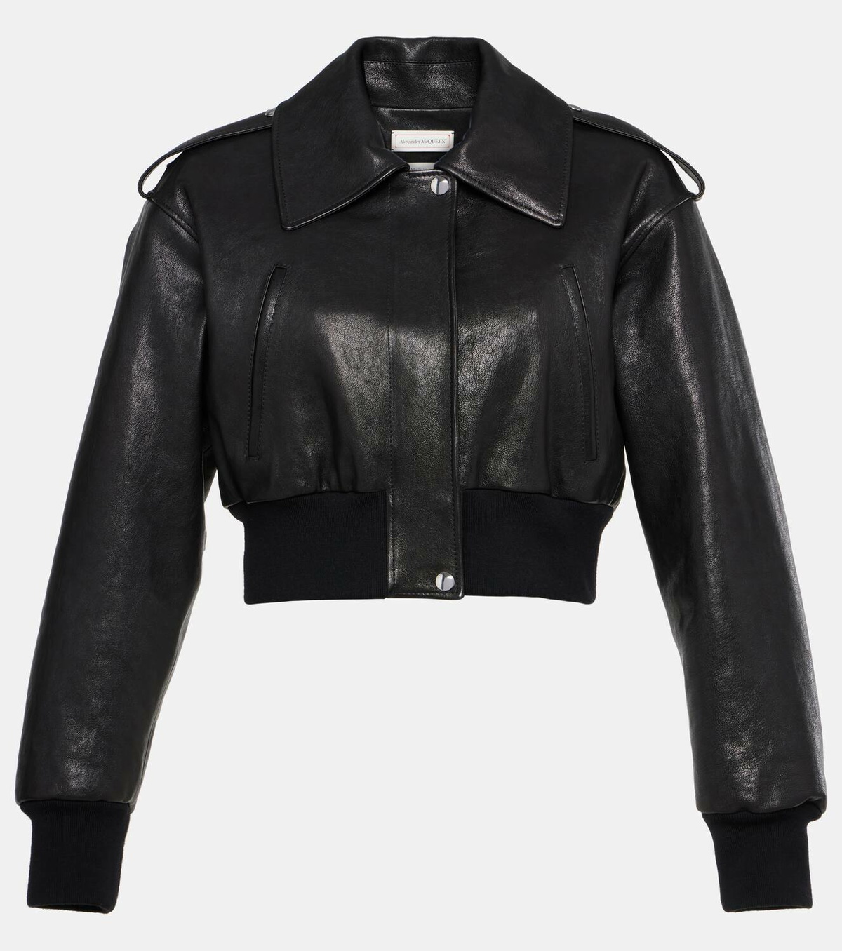 Alexander McQueen Cropped leather jacket Alexander McQueen Alexander McQueen Cropped leather jacket Alexander McQueen