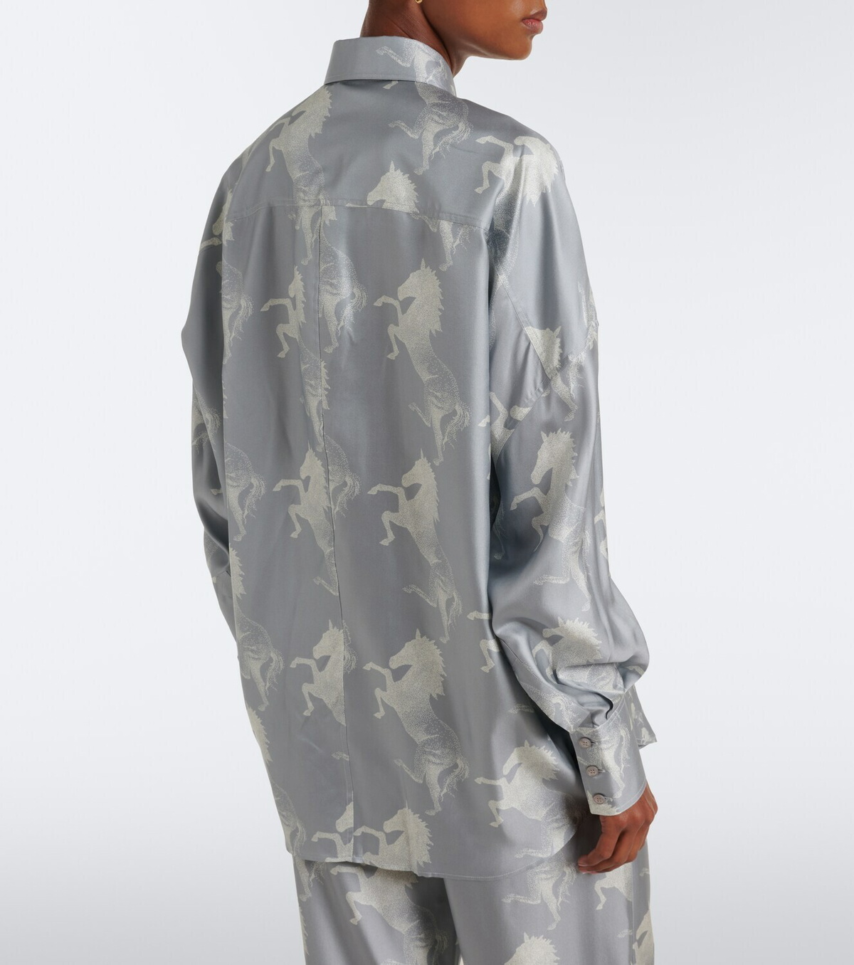 Stella McCartney Printed silk satin shirt