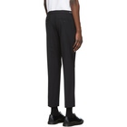 Solid Homme Black Zippered Waist Trousers