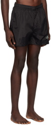 Givenchy Black Embroidered-Logo Swim Shorts
