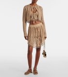 Rabanne Crochet embellished cropped cardigan