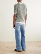 Orlebar Brown - Horton Slim-Fit Crocheted Cotton Polo Shirt - Green