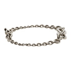 Saint Laurent Silver Mini Graduated Chain Bracelet