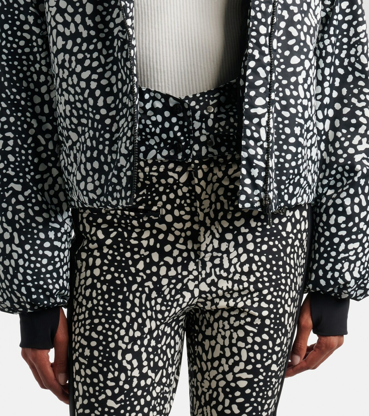 Perfect Moment Bubble leopard-print down ski jacket