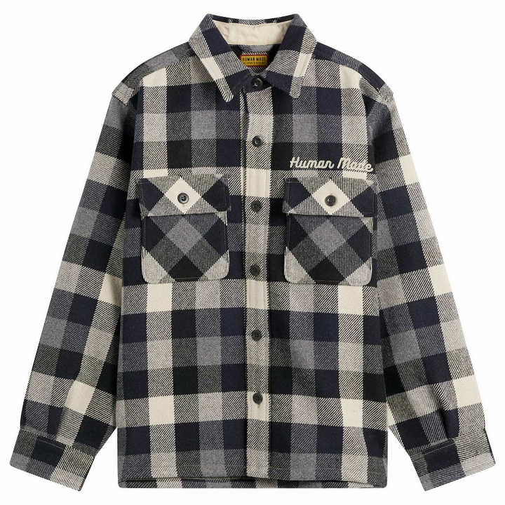 Photo: Human Made Men's Wool Check Shirt Jacket in Black