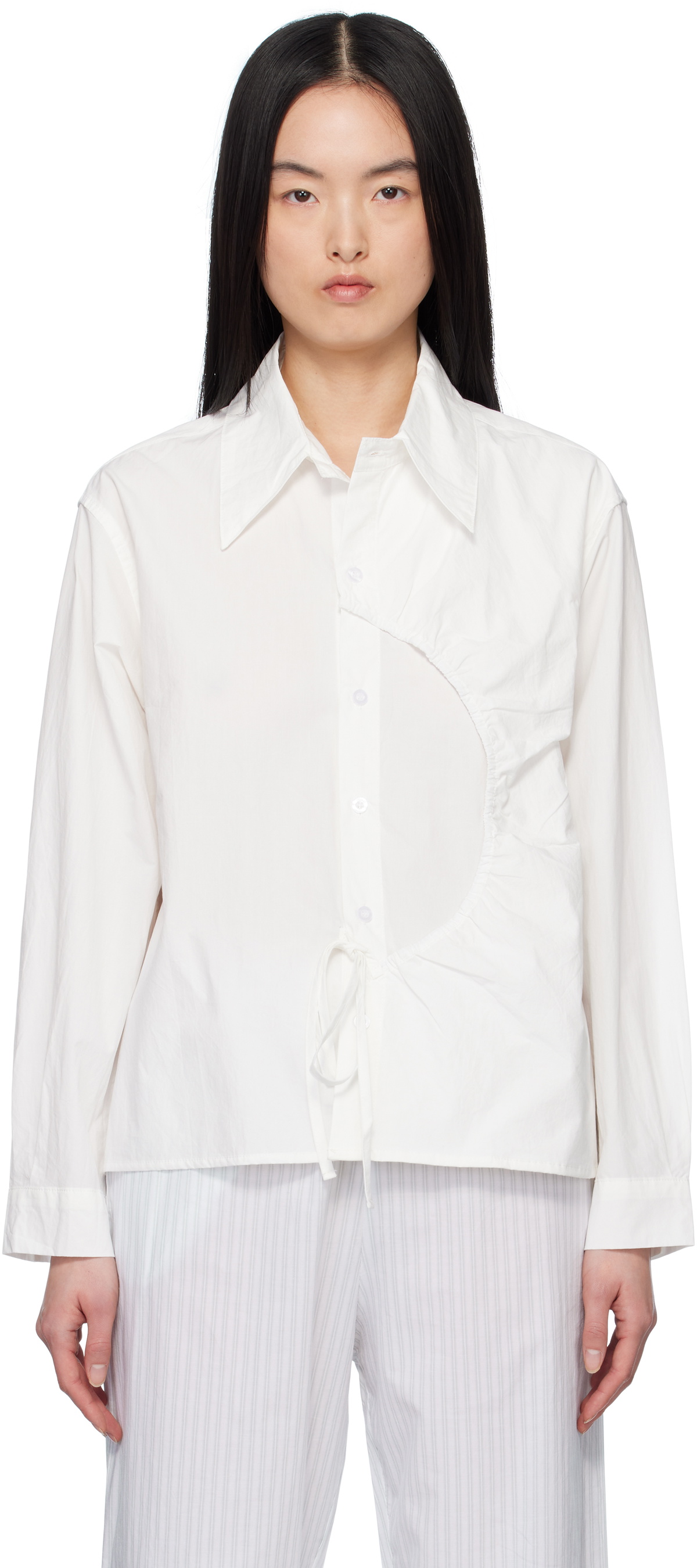 Deiji Studios White Arch Tie Shirt