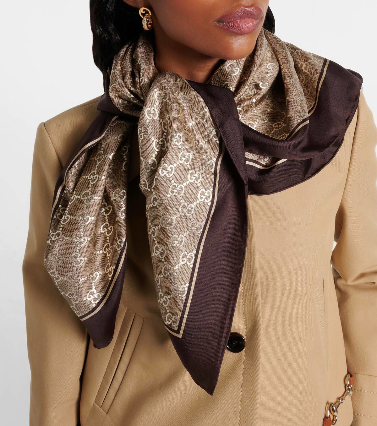 Gucci GG silk twill scarf Gucci