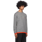 Loewe Grey and Red Wool Anagram Sweater