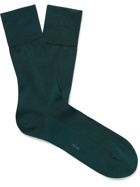 FALKE - Tiago City Cotton-Blend Socks - Green - EU 43-44