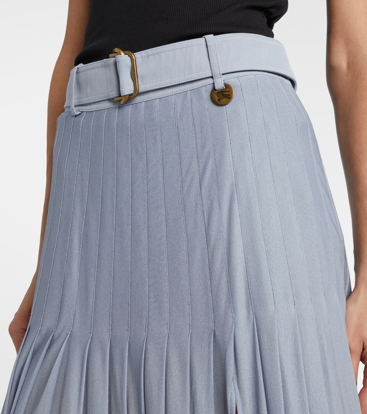 Burberry Belted pleated maxi skirt