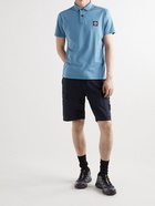 Stone Island - Logo-Appliquéd Cotton-Jersey Polo Shirt - Blue